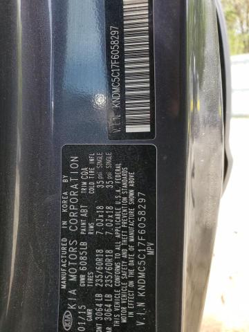 Photo 13 from auction – 2015 KIA SEDONA EX with VIN KNDMC5C17F6058297