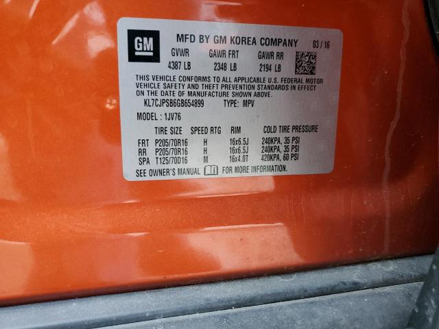 Photo 14 from auction – 2016 CHEVROLET TRAX 1LT with VIN KL7CJPSB6GB654899
