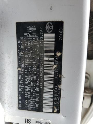 Photo 12 from auction – 2009 TOYOTA CAMRY BASE with VIN 4T4BE46K39R071338