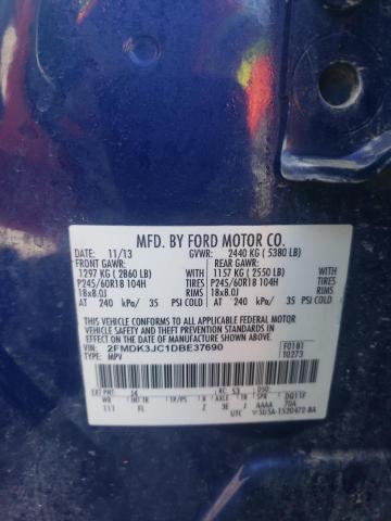 Photo 14 from auction – 2013 FORD EDGE SEL with VIN 2FMDK3JC1DBE37690