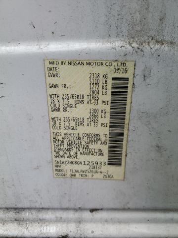 Photo 14 from auction – 2016 NISSAN MURANO S with VIN 5N1AZ2MG8GN125933