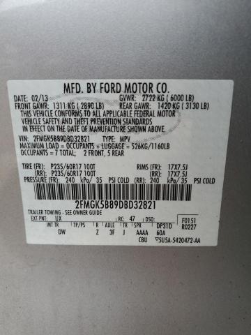 Photo 14 from auction – 2013 FORD FLEX SE with VIN 2FMGK5B89DBD32821