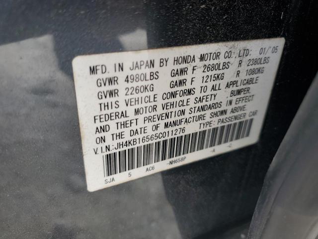 Photo 13 from auction – 2005 ACURA RL with VIN JH4KB16565C011276