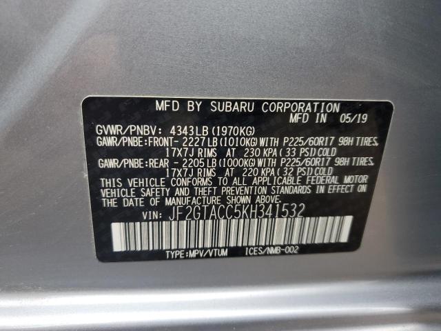 Photo 14 from auction – 2019 SUBARU CROSSTREK with VIN JF2GTACC5KH341532