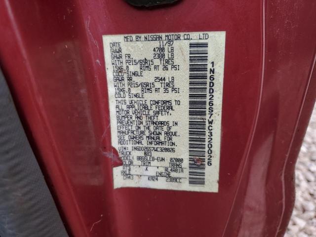 Photo 12 from auction – 1998 NISSAN FRONTIER K with VIN 1N6DD26S7WC320026