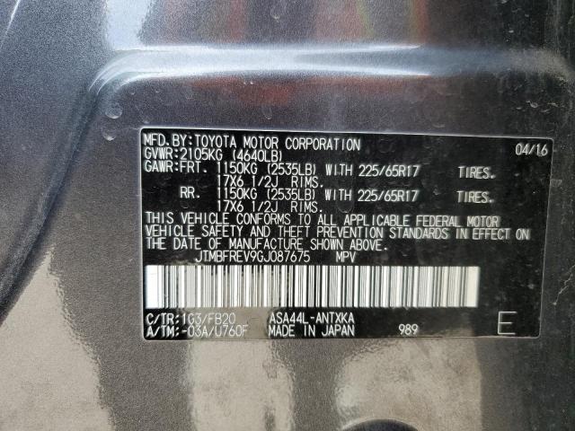 Photo 14 from auction – 2016 TOYOTA RAV4 LE with VIN JTMBFREV9GJ087675