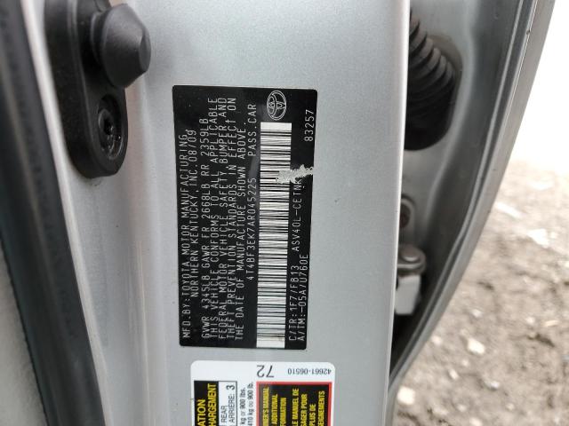 Photo 12 from auction – 2010 TOYOTA CAMRY BASE with VIN 4T4BF3EK7AR045225