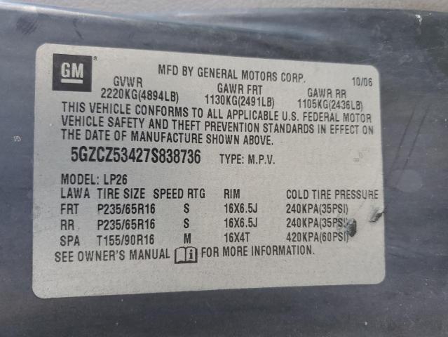 Photo 13 from auction – 2007 SATURN VUE with VIN 5GZCZ53427S838736