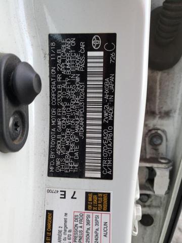 Photo 12 from auction – 2018 TOYOTA PRIUS PRIM with VIN JTDKARFP0J3102431
