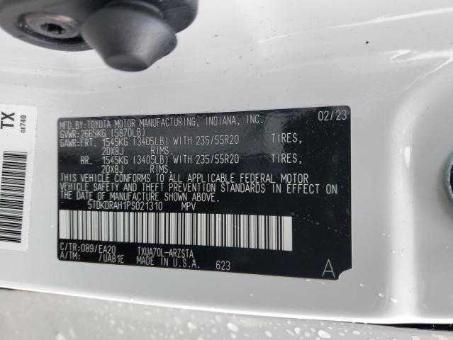 Foto 14 de la subasta – 2023 TOYOTA HIGHLANDER con VIN 5TDKDRAH1PS021310
