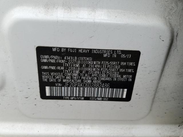 Photo 12 from auction – 2013 SUBARU XV CROSSTR with VIN JF2GPAKC6D2882486