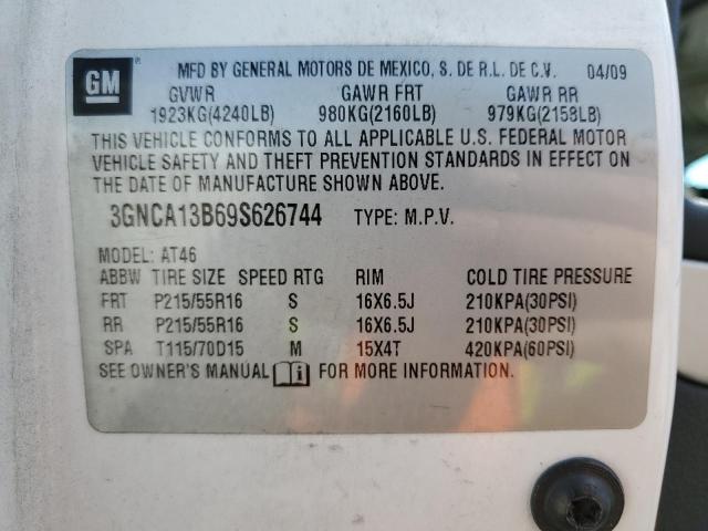 Photo 12 from auction – 2009 CHEVROLET HHR LS with VIN 3GNCA13B69S626744