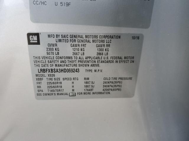Photo 12 from auction – 2017 BUICK ENVISION E with VIN LRBFXBSA3HD069243
