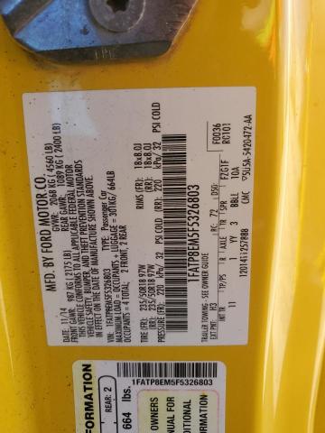 Photo 12 from auction – 2015 FORD MUSTANG with VIN 1FATP8EM5F5326803