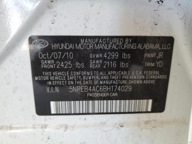 Photo 12 from auction – 2011 HYUNDAI SONATA GLS with VIN 5NPEB4AC6BH174029