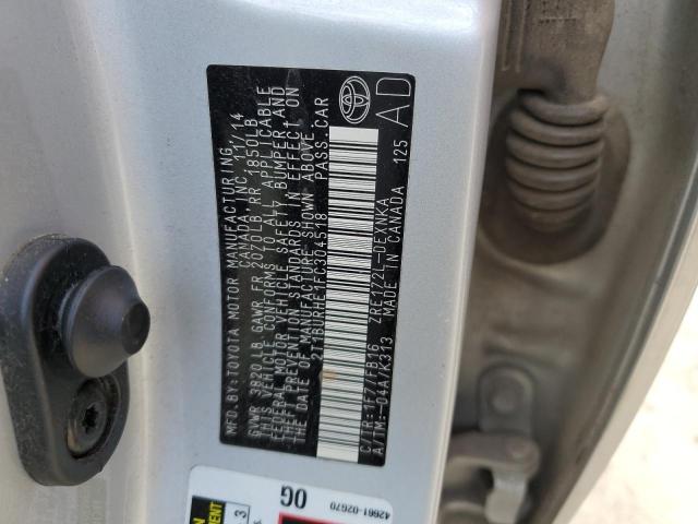 Photo 12 from auction – 2015 TOYOTA COROLLA L with VIN 2T1BURHE1FC304518