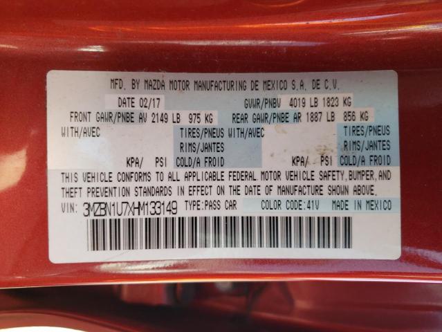 Photo 12 from auction – 2017 MAZDA 3 SPORT with VIN 3MZBN1U7XHM133149