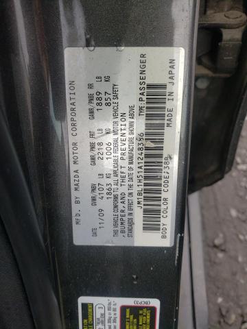 Photo 12 from auction – 2010 MAZDA 3 S with VIN JM1BL1H51A1248386