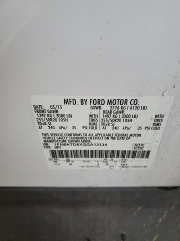 Photo 13 from auction – 2016 FORD EXPLORER X with VIN 1FM5K7D8XGGA13134