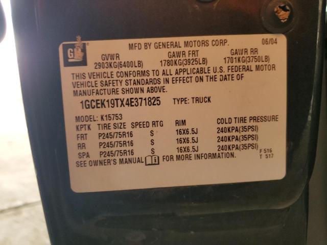 Photo 13 from auction – 2004 CHEVROLET SILVERADO with VIN 1GCEK19TX4E371825