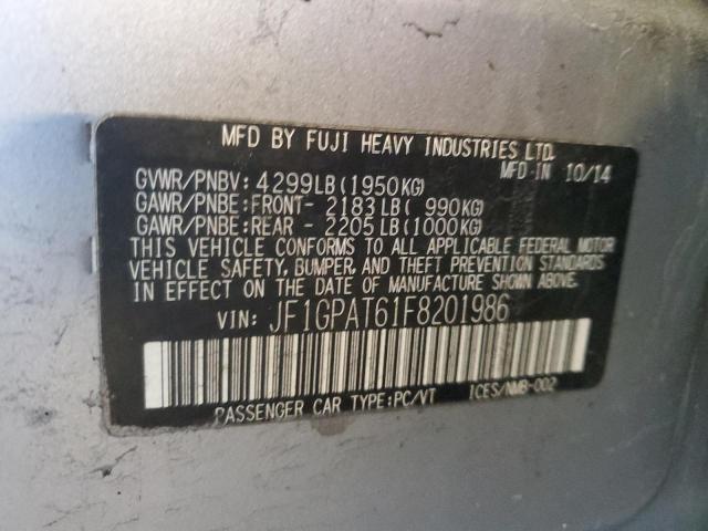 Photo 12 from auction – 2015 SUBARU IMPREZA SP with VIN JF1GPAT61F8201986