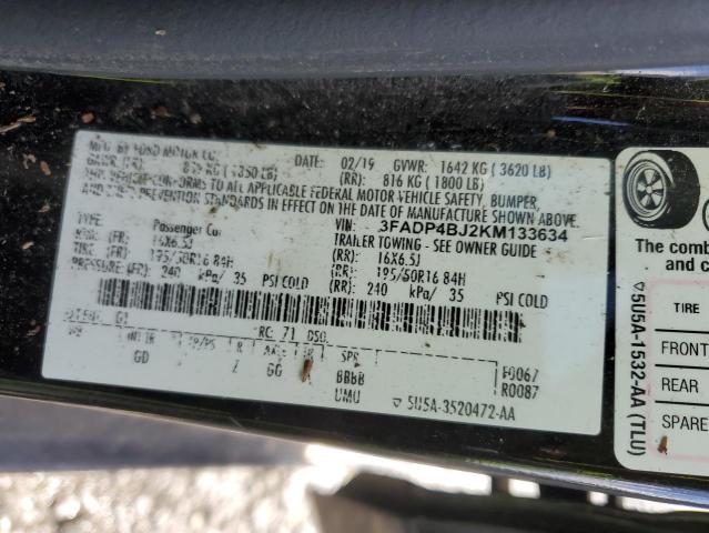 Photo 12 from auction – 2019 FORD FIESTA SE with VIN 3FADP4BJ2KM133634