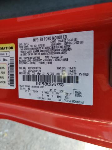 Photo 12 from auction – 2015 FORD MUSTANG with VIN 1FATP8EM2F5427233