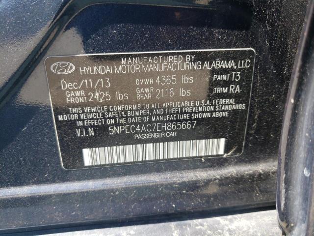 Photo 12 from auction – 2014 HYUNDAI SONATA SE with VIN 5NPEC4AC7EH865667