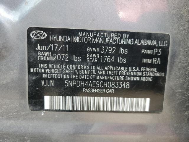 Photo 12 from auction – 2012 HYUNDAI ELANTRA GL with VIN 5NPDH4AE9CH083348