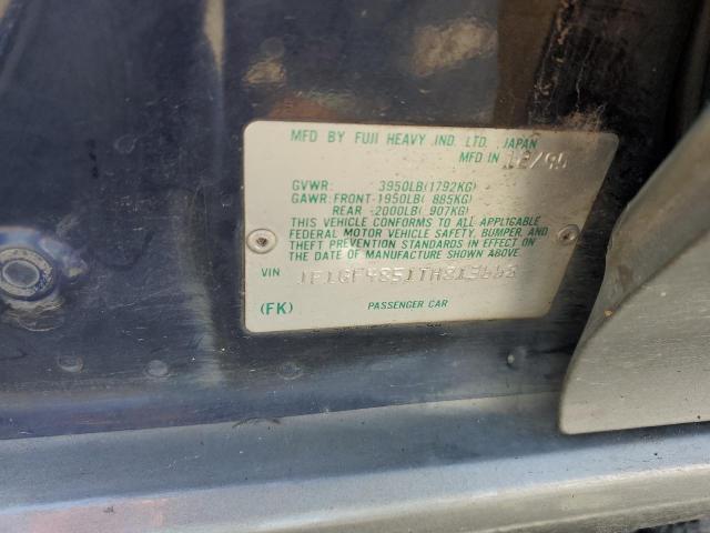 Photo 12 from auction – 1996 SUBARU IMPREZA OU with VIN JF1GF4851TH813668