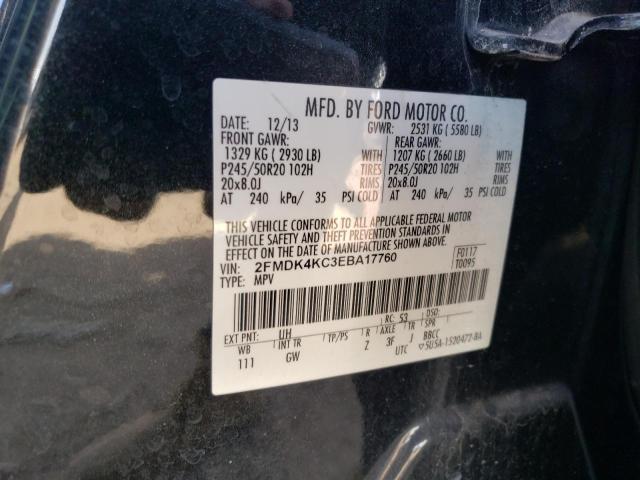 Photo 12 from auction – 2014 FORD EDGE LIMIT with VIN 2FMDK4KC3EBA17760