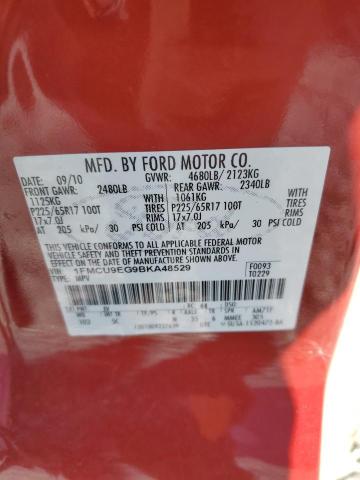 Photo 13 from auction – 2011 FORD ESCAPE LIM with VIN 1FMCU9EG9BKA48529