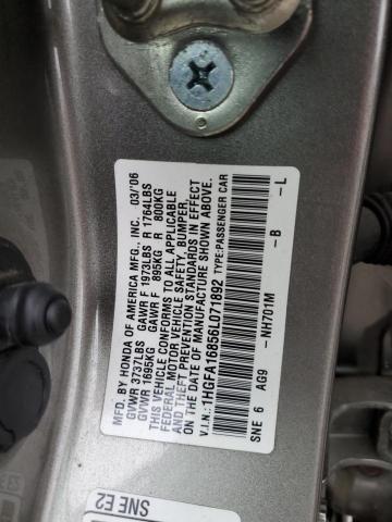 Photo 12 from auction – 2006 HONDA CIVIC EX with VIN 1HGFA16856L071892