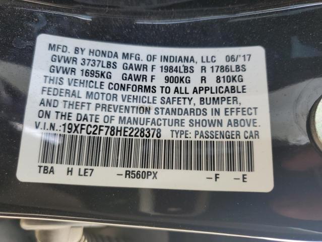 Photo 12 from auction – 2017 HONDA CIVIC EX with VIN 19XFC2F78HE228378