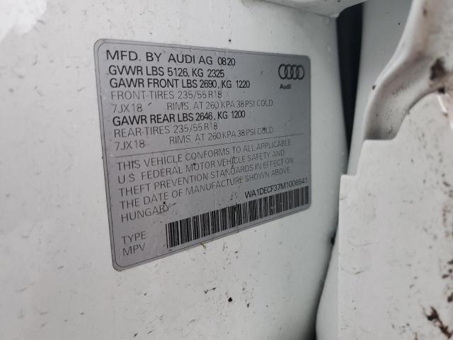 Photo 13 from auction – 2021 AUDI Q3 PREMIUM with VIN WA1DECF37M1006541