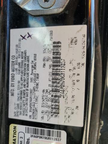 Photo 12 from auction – 2016 FORD FUSION SE with VIN 3FA6P0H70GR112837