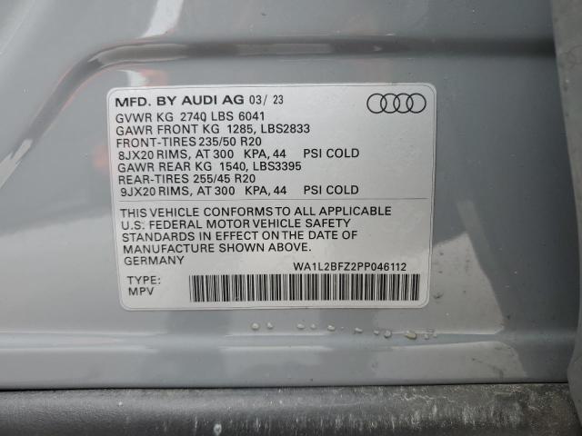 Photo 14 from auction – 2023 AUDI Q4 E-TRON with VIN WA1L2BFZ2PP046112