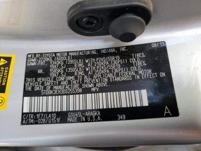 Photo 14 from auction – 2013 TOYOTA HIGHLANDER with VIN 5TDDK3EH3DS255398