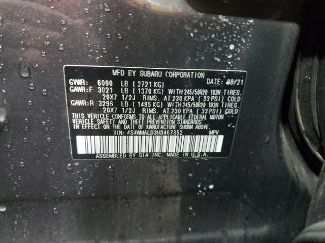 Photo 14 from auction – 2021 SUBARU ASCENT LIM with VIN 4S4WMALD3M3467352