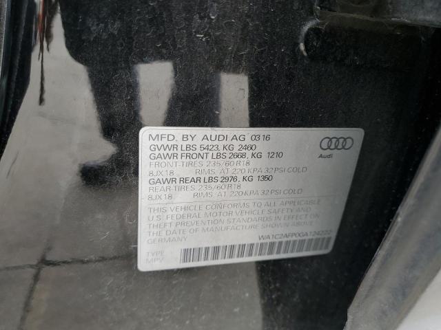 Photo 13 from auction – 2016 AUDI Q5 PREMIUM with VIN WA1C2AFP0GA124222