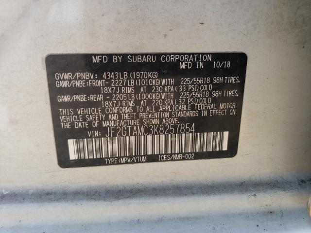 Photo 14 from auction – 2019 SUBARU CROSSTREK with VIN JF2GTAMC3K8257854