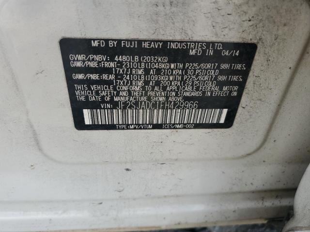 Photo 13 from auction – 2015 SUBARU FORESTER 2 with VIN JF2SJADC1FH429966