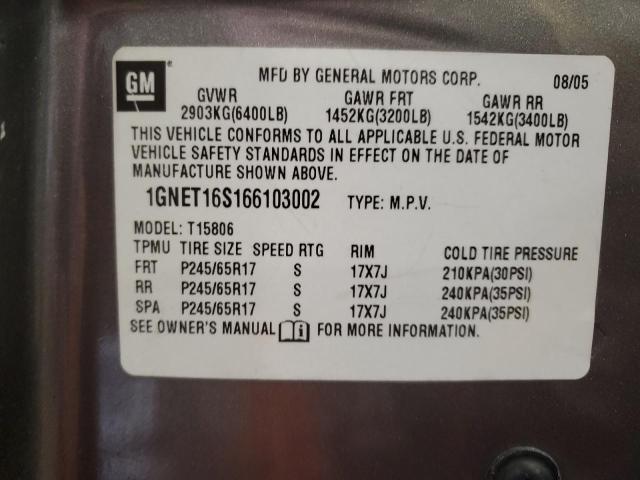 Photo 14 from auction – 2006 CHEVROLET TRAILBLAZE with VIN 1GNET16S166103002