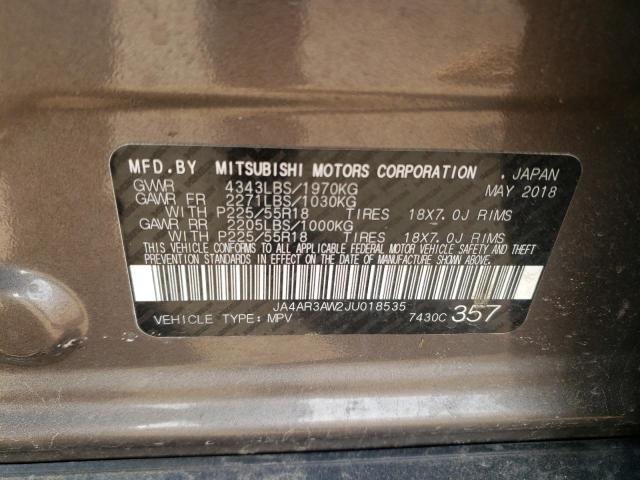 Photo 14 from auction – 2018 MITSUBISHI OUTLANDER with VIN JA4AR3AW2JU018535