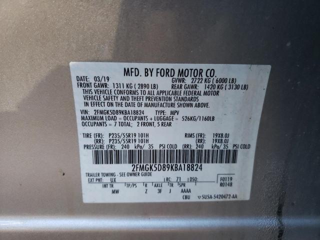 Photo 13 from auction – 2019 FORD FLEX LIMIT with VIN 2FMGK5D89KBA18824
