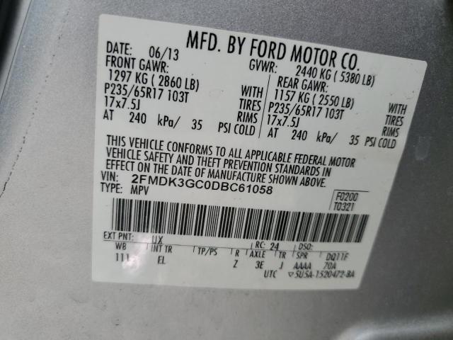 Photo 12 from auction – 2013 FORD EDGE SE with VIN 2FMDK3GC0DBC61058