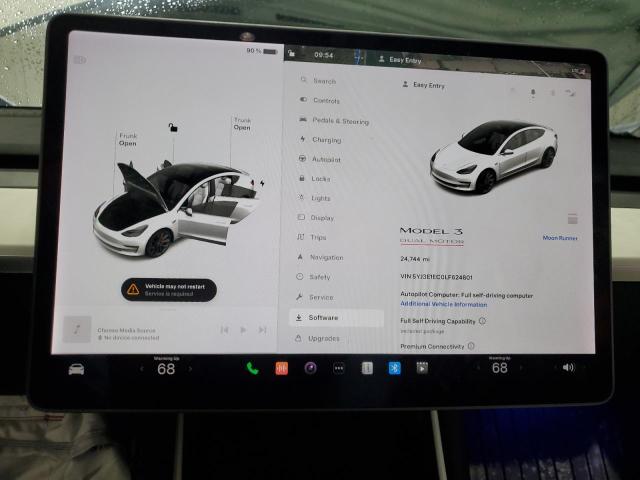 Photo 9 from auction – 2020 TESLA MODEL 3 with VIN 5YJ3E1EC0LF624801