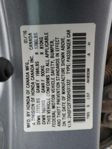 Zdjęcie 13 z aukcji – 2016 HONDA CIVIC EX z VIN 2HGFC2F70GH531322
