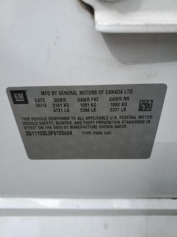 Photo 13 from auction – 2015 CHEVROLET IMPALA LT with VIN 2G1115SL3F9103894