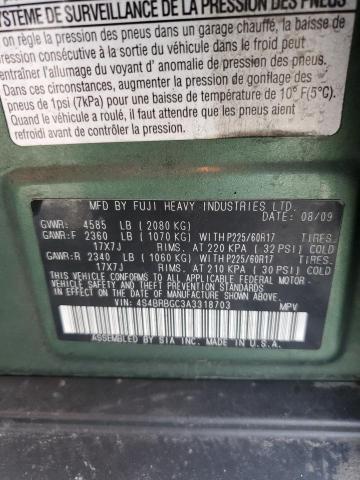 Photo 12 from auction – 2010 SUBARU OUTBACK 2. with VIN 4S4BRBGC3A3318703